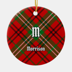 Klan Morrison Red Tartan Ceramic Ornament