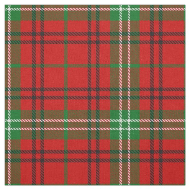 Klan Morrison Red Tartan Fabric Tyg (Provkarta)