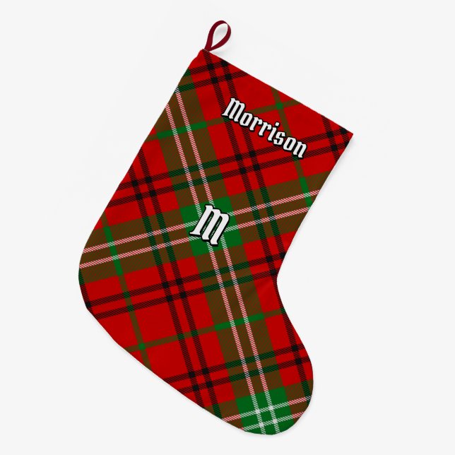 Klan Morrison Red Tartan-julklapp Stor Julstrumpa (Framsidan (Hängande))