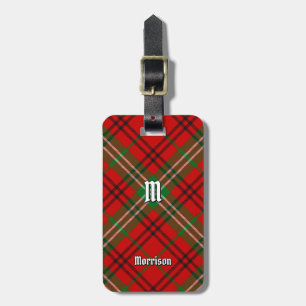 Klan Morrison Red Tartan Luggage Tag Bagagebricka