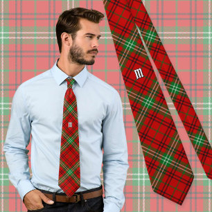 Klan Morrison Red Tartan Neck Tie Slips