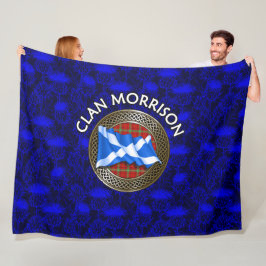 Klan Morrison Tartan Knot & Flagga Fleecefilt