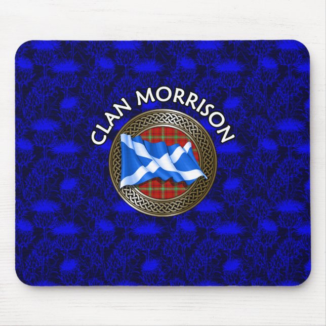 Klan Morrison Tartan Knot & Flagga Musmatta (Framsidan)