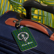 Klan Muir eller mer Vapensköld Badge & Tartan