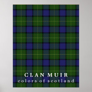 Klan Muir Färg of Scotland Tartan Poster