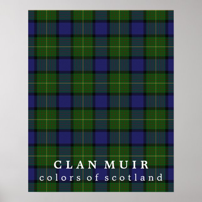 Klan Muir Färg of Scotland Tartan Poster (Framsidan)