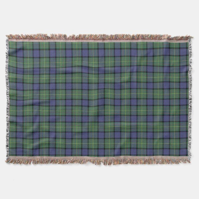 Klan Muir Tartan Blue och Grönt Play Mysfilt (Framsidan)