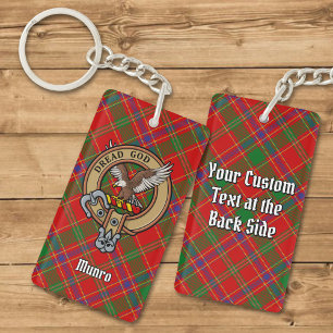 klan Munro vapensköld över tartan