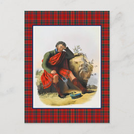 Klan Munro Vintage Illustration Tartan Ram Vykort