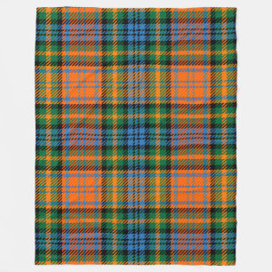 Klan Murray Play Tartan Blue Orange Grönt Check Fleecefilt