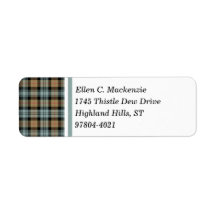 Klan Murray Tan and Black Weasted Tartan