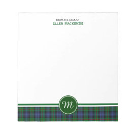 Klan Murray Tartan Monogram Note Pad Anteckningsblock