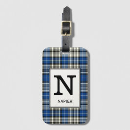 Klan Napier Tartan Monogrammed Bagagebricka