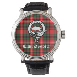 Klan Nesbitt Vapensköld Badge & Tartan Personlig Armbandsur