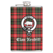 Klan Nesbitt Vapensköld Badge & Tartan Personlig