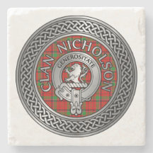 Klan Nicholson Vapensköld & Tartan Knot