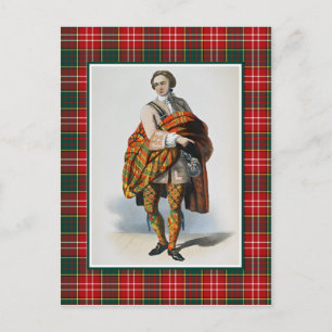 Klan Ogilvie Vintage Illustration Tartan Ram Vykort