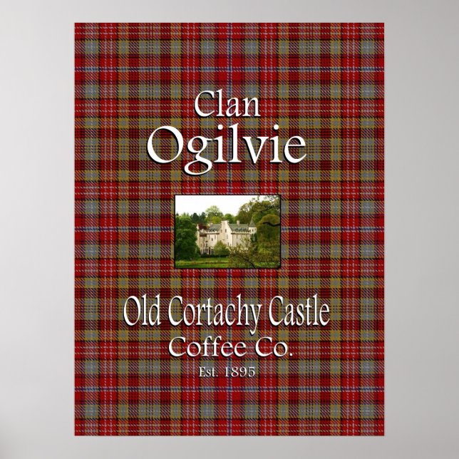 Klan Ogilvie's Old Cortachy Castle Coffee Co. Poster (Framsidan)