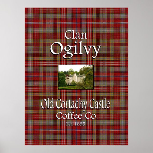 Klan Ogilvy's Old Cortachy Castle Coffee Co. Poster (Framsidan)