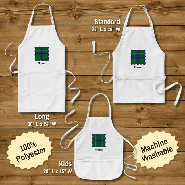 Klan Oliphant Tartan Apron Långt Förkläde (Skapare uppladdad)