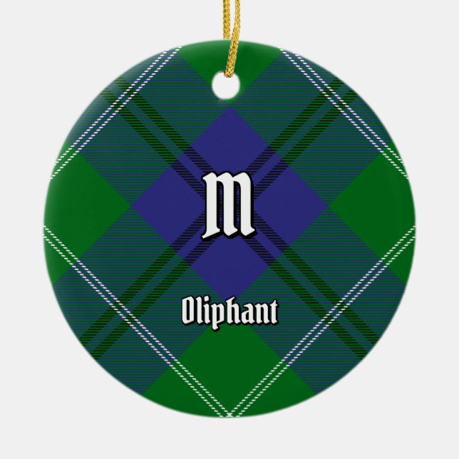 Klan Oliphant Tartan Ceramic Ornament (Framsidan)