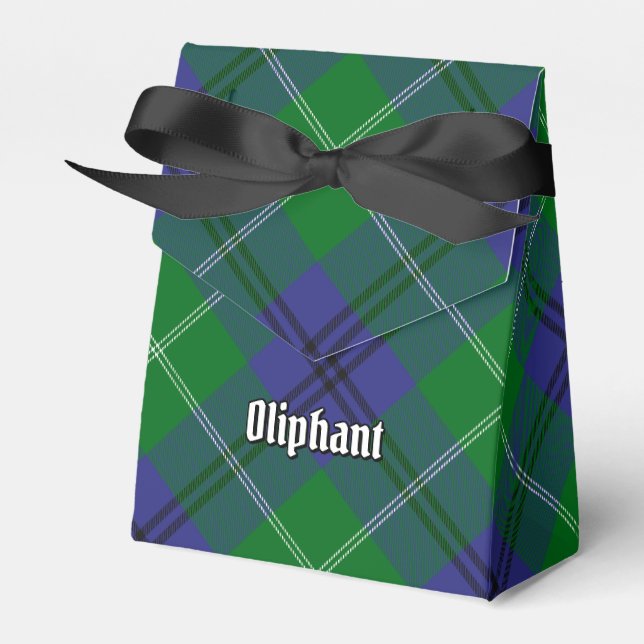 Klan Oliphant Tartan Favor Box Presentaskar (Framsidan Sidan)