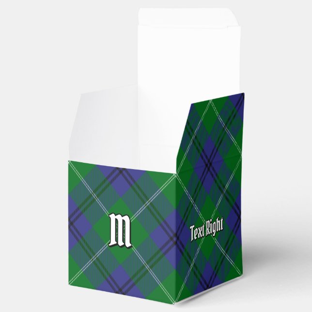 Klan Oliphant Tartan Favor Box Presentaskar (Öppnad)