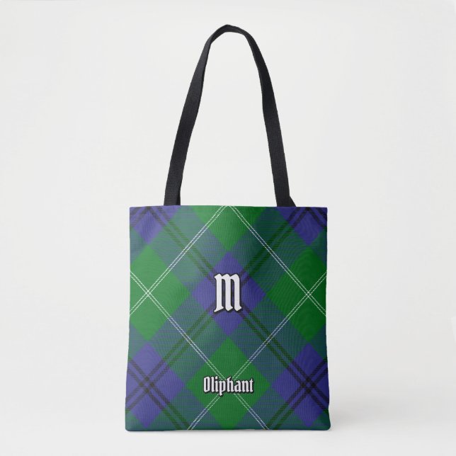 Klan Oliphant Tartan Tote Bag Tygkasse (Framsida)