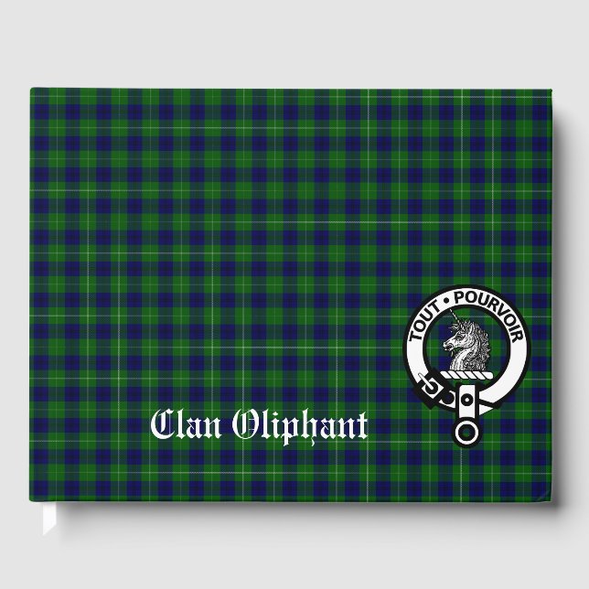 Klan Oliphant Vapensköld Badge & Tartan Gästböcker (Framsida)