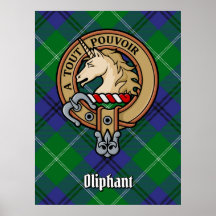 Klan Oliphant Vapensköld över Tartan