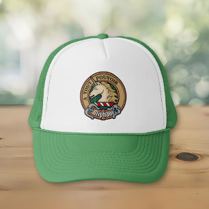 Klan Oliphant Vapensköld över Tartan Truckerkeps