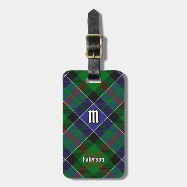 Klan Paterson Tartan Bagagebricka (Vertikal Framsida)