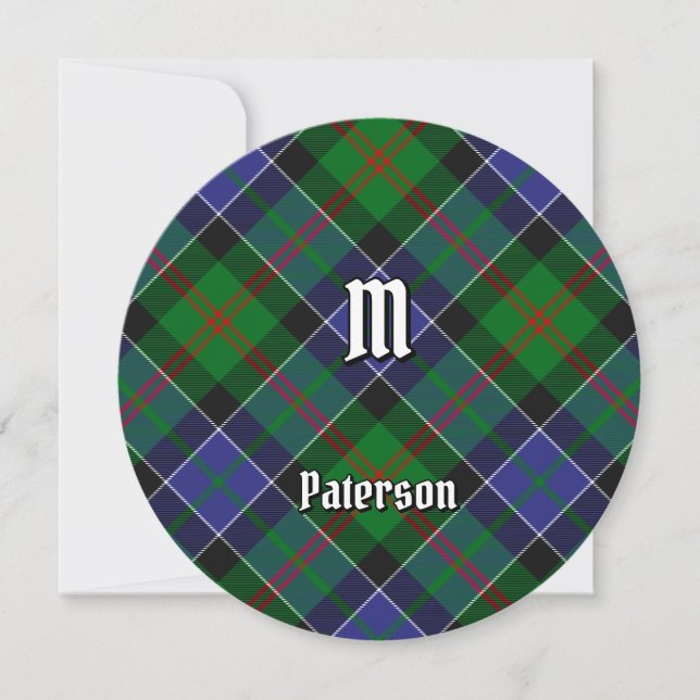 Klan Paterson Tartan Inbjudningar (Framsida)