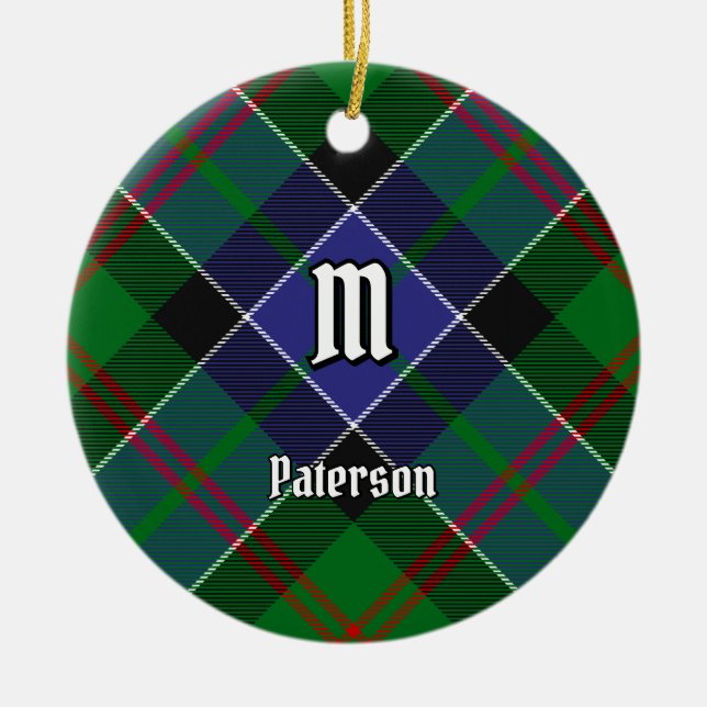 Klan Paterson Tartan Julgransprydnad Keramik (Framsidan)