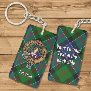 Klan Paterson Vapensköld över Tartan