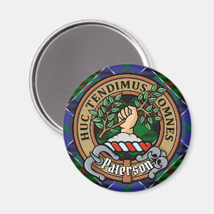Klan Paterson Vapensköld över Tartan Magnet
