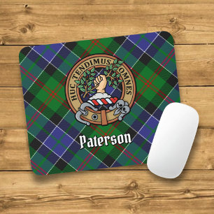 Klan Paterson Vapensköld över Tartan Musmatta