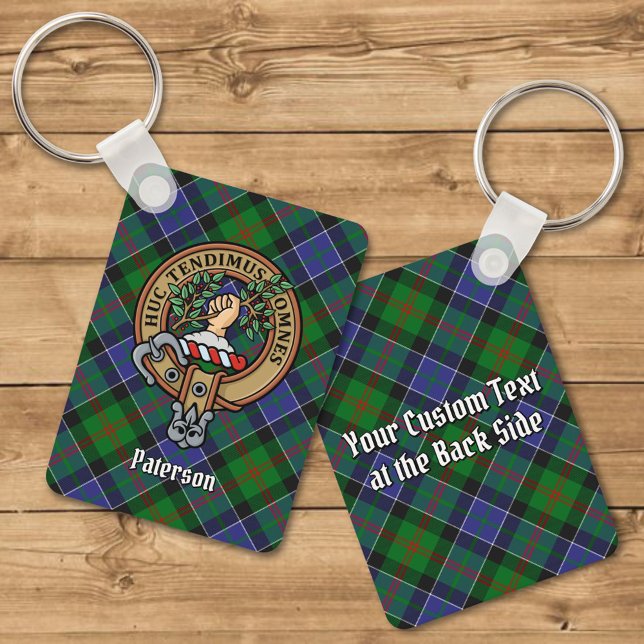 Klan Paterson Vapensköld över Tartan Nyckelring (Skapare uppladdad)