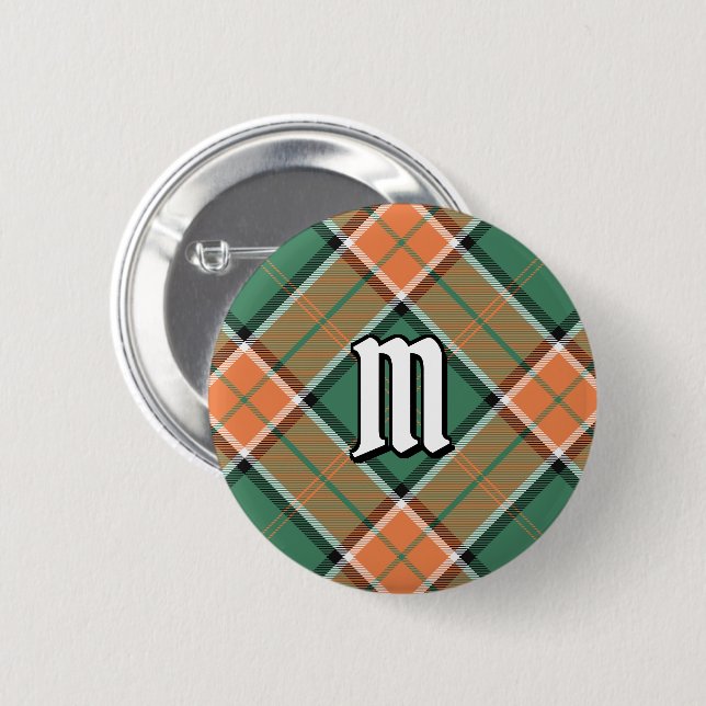 Klan Pollock Tartan Button Knapp (Framsida & baksida)