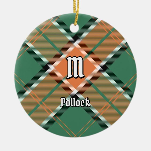 Klan Pollock Tartan Ceramic Ornament (Framsidan)
