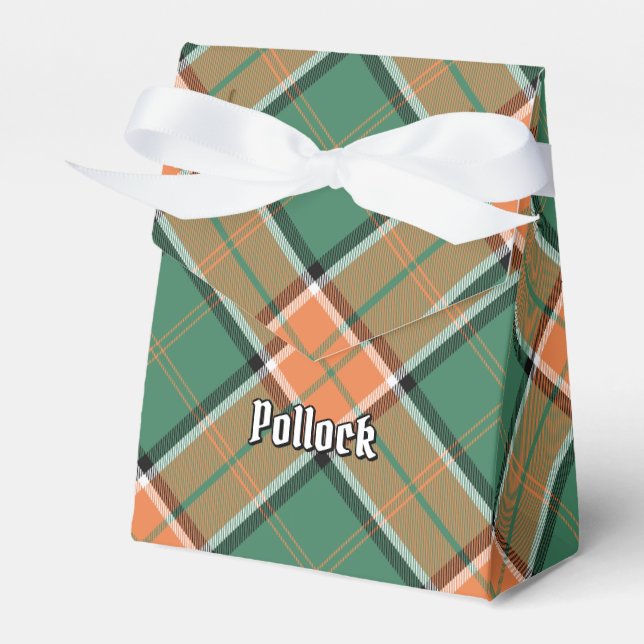 Klan Pollock Tartan Favor Box Presentaskar (Framsidan Sidan)