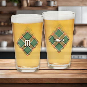 Klan Pollock Tartan Glass Glaskopp