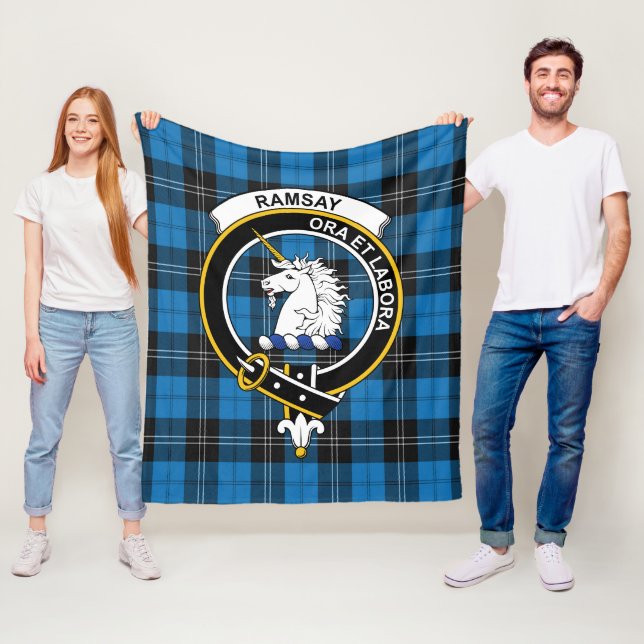 Klan Ramsay Blue Ancient Tartan Play Fleecefilt (På plats)
