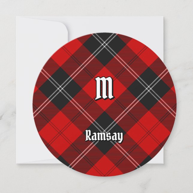 Klan Ramsay Red Tartan Inbjudningar (Framsida)