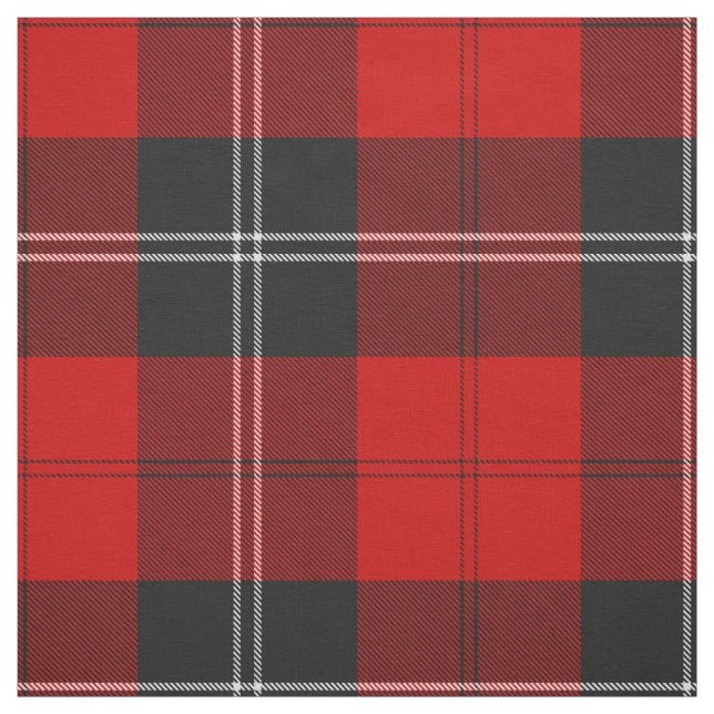 Klan Ramsay Red Tartan Tyg (Provkarta)