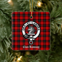 Klan Ramsay Vapensköld Badge & Tartan Personlig