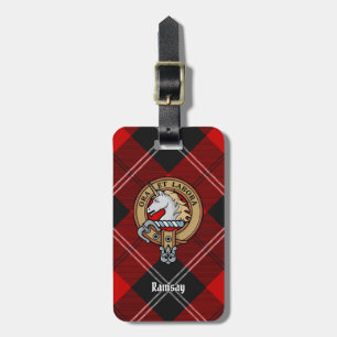 Klan Ramsay Vapensköld över Red Tartan Bagagebricka