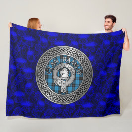 Klan Ramsay Vapensköld & Tartan Knot Fleecefilt