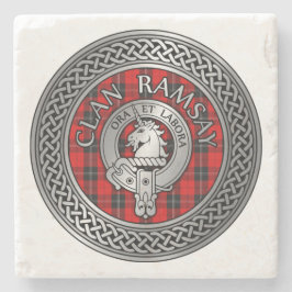 Klan Ramsay Vapensköld & Tartan Knot Stenunderlägg