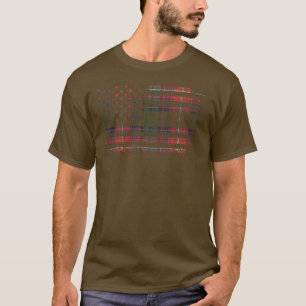 Klan Rattray of Lude Scottish tartan US flagga kil T Shirt